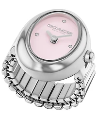 Coach Women's Sammy Silver Tone Stainless Steel Ring Watch, 18mm