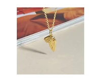 Angel Wing Pendant Necklace in 14K Gold Over Sterling Silver