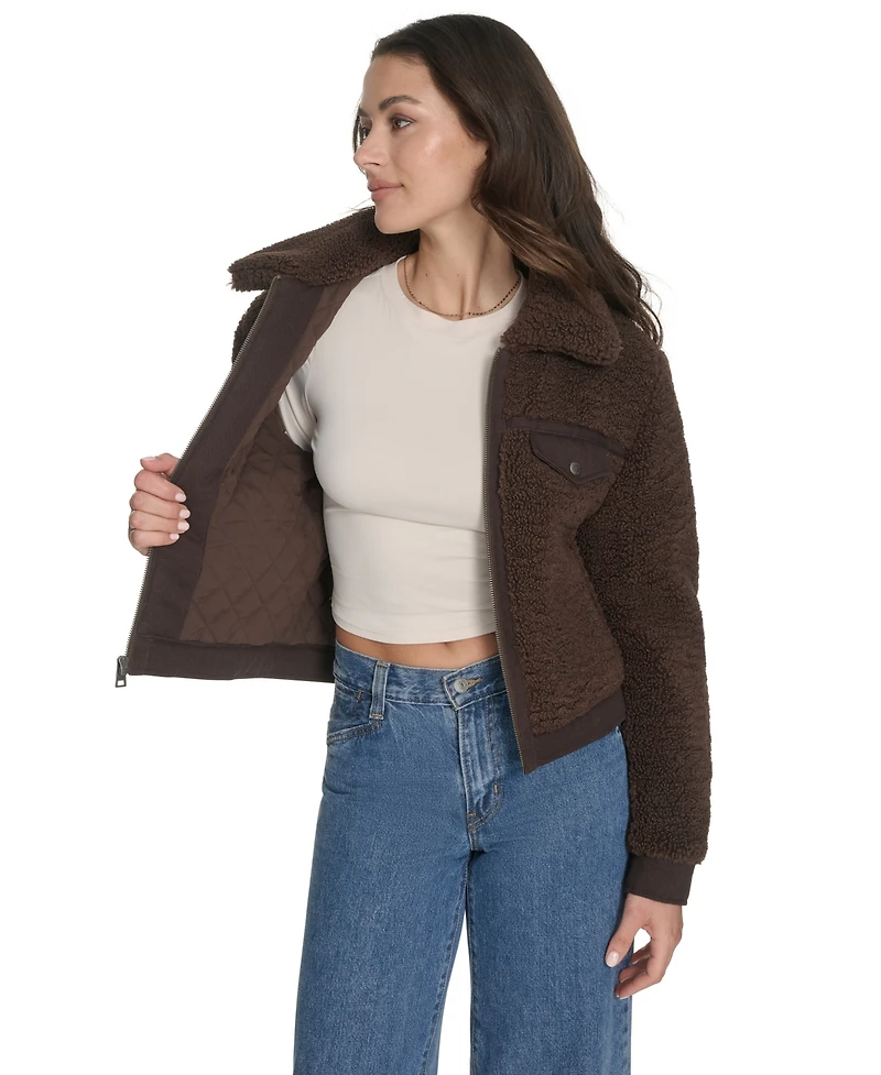 Levi's Women's Sherpa Zip-Front Jacket