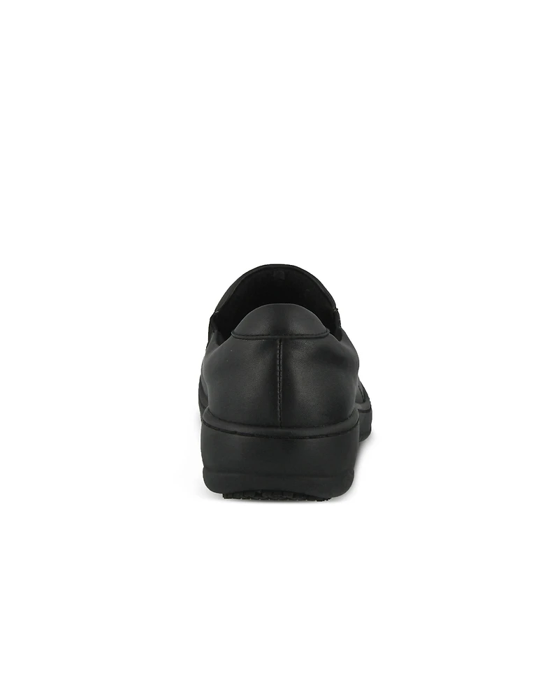 Spring Step Professional Woolin Leather Slip-On Work Loafer with Removable Insole and Padded Collar