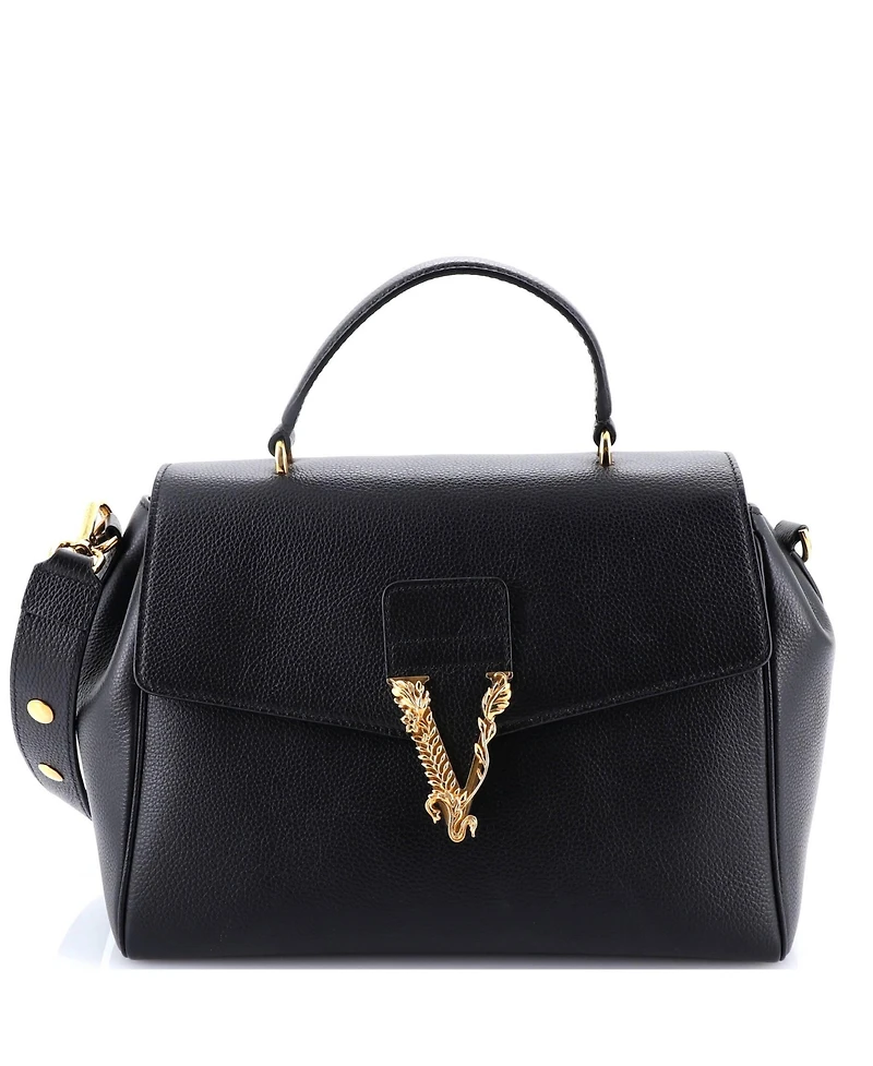 Pre-Owned Versace Medium Virtus Top Handle Bag Leather