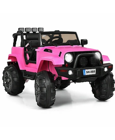 12V Kids Remote Control Truck with Led Lights – Pink