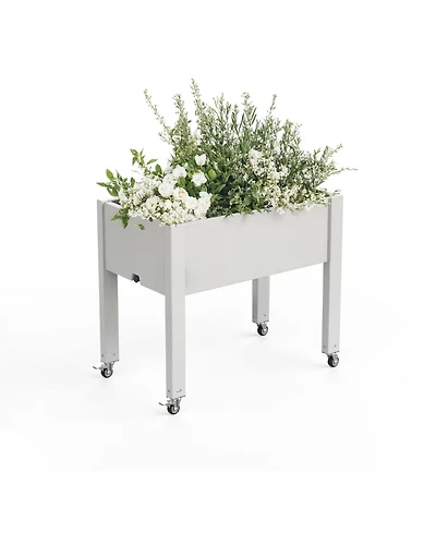 Chic Crate Srushti Raised Garden Bed with Wheels