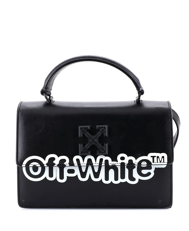 Pre-Owned Off White Jitney 1.4 Bag Printed Leather