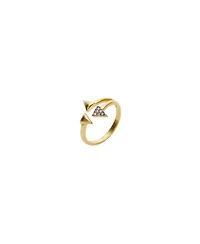 Spero London Sterling Silver Multiple Triangle Adjustable Ring