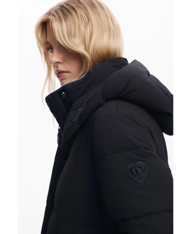 Desigual Women's Long padded jacket with belt