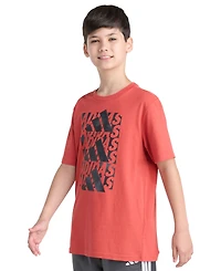 Adidas Big Boys 8-20 Short Sleeve Woodland Camo Stack T-Shirt