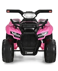 6V Kids Atv Quad Electric Ride-On Car with Led & MP3 – Pink