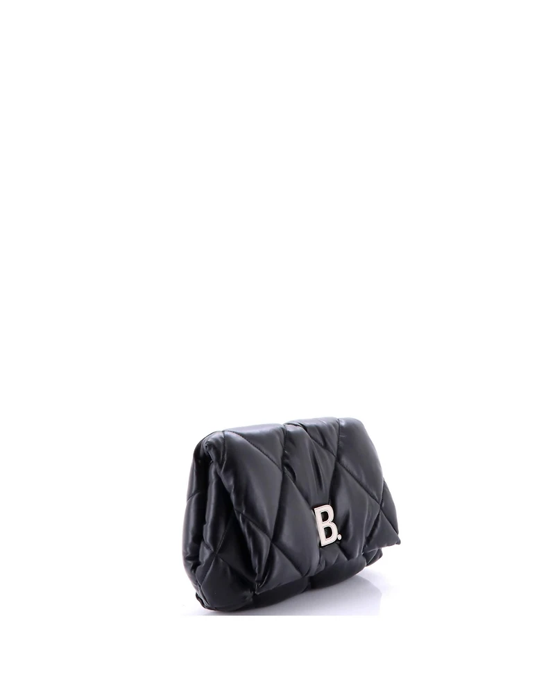 Pre-Owned Balenciaga Medium Touch Clutch Quilted Puffy Leather