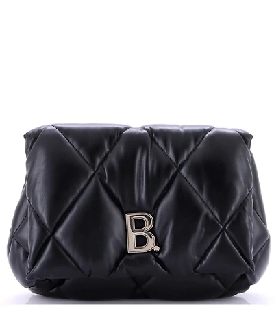 Pre-Owned Balenciaga Medium Touch Clutch Quilted Puffy Leather