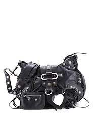 Pre-Owned Balenciaga Medium Le Cagole Giant Studs Shoulder Bag Leather