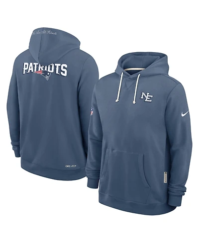 Nike Men's Blue New England Patriots 2025 Nfl Rivalries Sideline Dri-Fit Hoodie