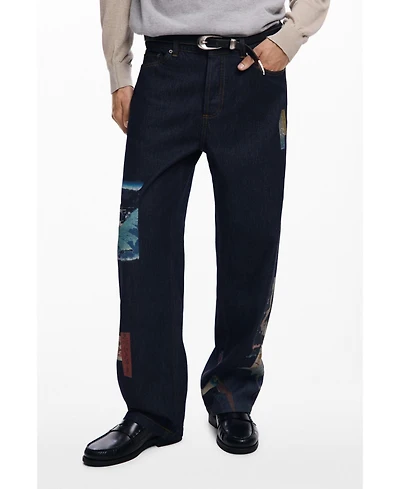 Desigual Men's Oriental printed jeans