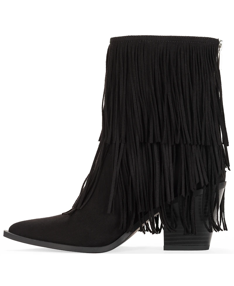 Wild Pair Women's Leonie Fringe Booties, Macy's Exclusive
