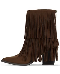 Wild Pair Women's Leonie Fringe Booties, Macy's Exclusive