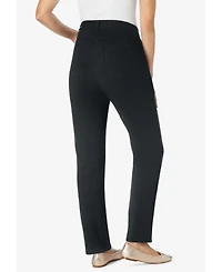 Woman Within Plus Straight-Leg Stretch Denim Jean