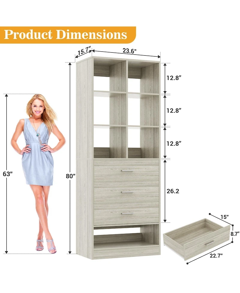 40"Corner Console Desk with Storage Shelves, Sofa Table Charge Station