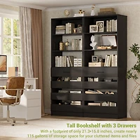 21.3'' Freestanding Closet Organizer System with 4 Drawers and Shelves