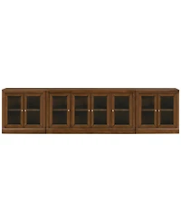 Furniture Amren 31" Wood 2 Door Console with Hutches and Bases