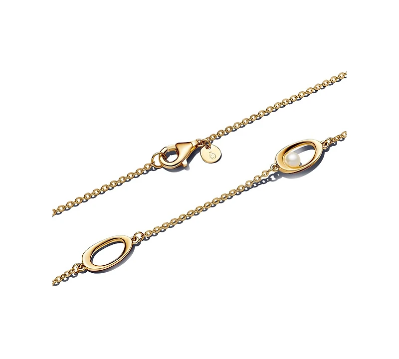 Pandora Organically Shaped Oval Treated Freshwater Cultured Pearl Necklace