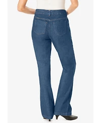 Woman Within Women's Tall Perfect Cotton Wide-Leg Denim Jean