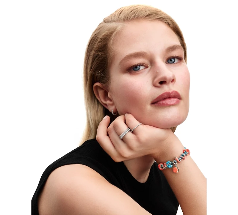 Pandora Blue Cord Snake Chain Bracelet