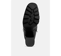 Womens grahams faux leather lace up boots
