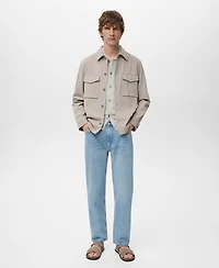 Mango Men's Moby Straight-Fit Light-Wash Jeans