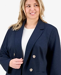 Anne Klein Plus Faux Double Breasted Blazer