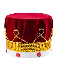 Dress Up America Red Velvet King Crown for Kids