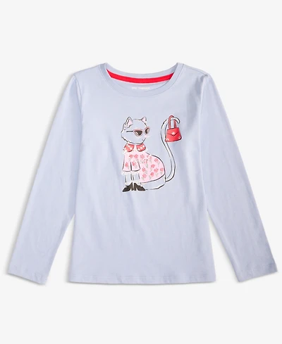 Epic Threads Girls 5-20 Cat Graphic Long-Sleeve T-Shirt, Macy's Exclusive