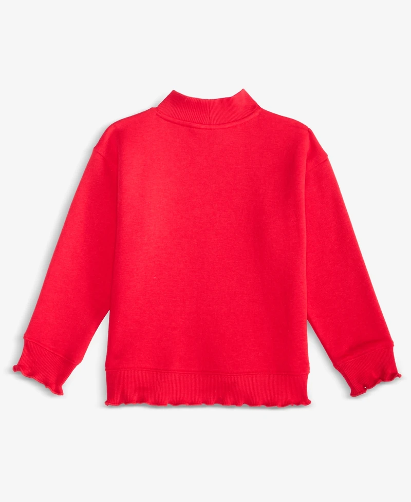 Epic Threads Girls Toddler 2T-4T Heart Mock Neck Sweatshirt, Macy's Exclusive