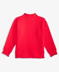 Epic Threads Girls Toddler 2T-4T Heart Mock Neck Sweatshirt, Macy's Exclusive