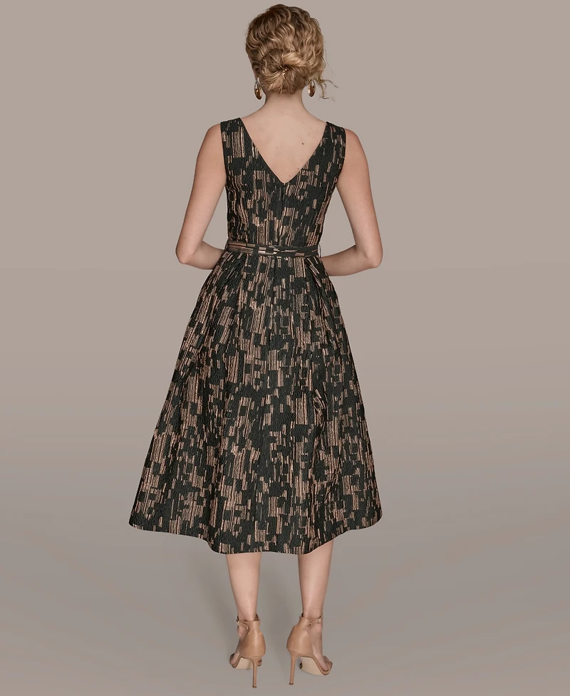 Donna Karan New York Women's Printed Fit and Flare Dress