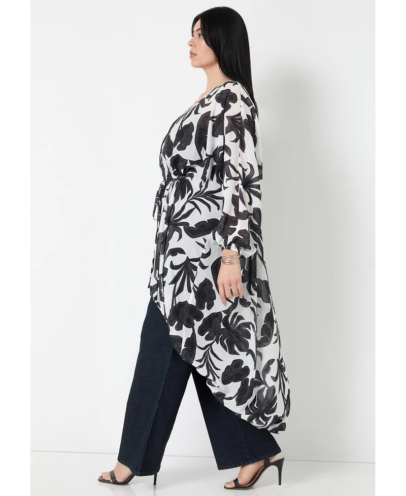 June + Vie Women's Chiffon Kimono