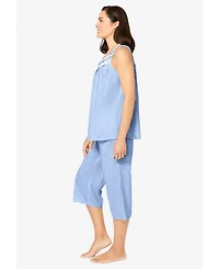 Only Neccessities Women's Necessities Sleeveless Pj Capri Set