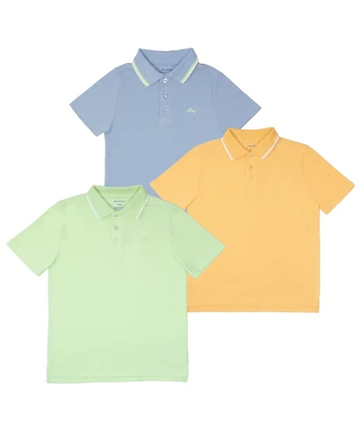 Tommy Bahama Boys Peach Polo Short Sleeve Logo 3 pc Shirt Set