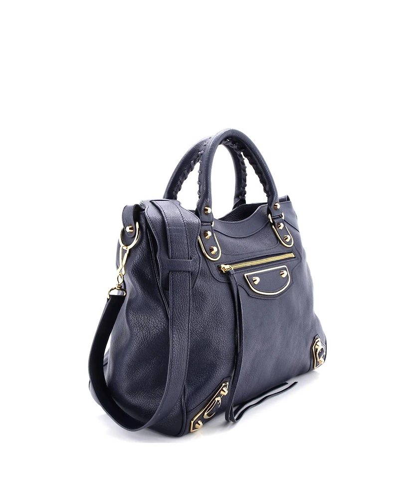 Pre-Owned Balenciaga Medium City Classic Metallic Edge Bag Leather