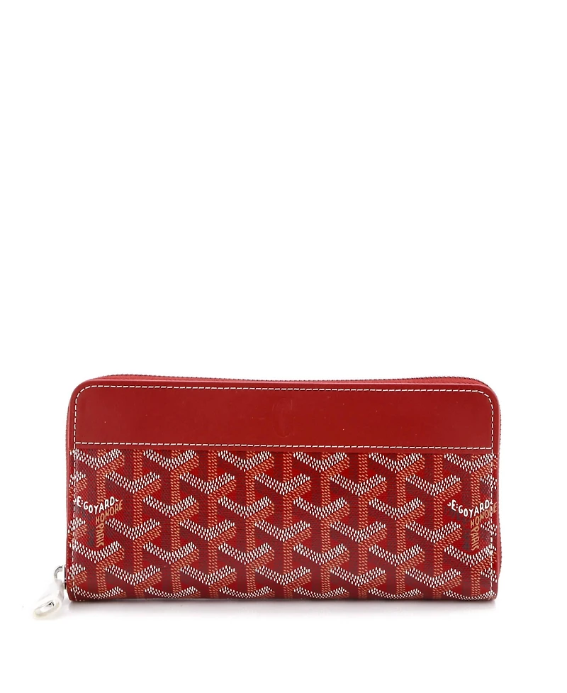 Pre-Owned Goyard Matignon Zip Wallet Coated Canvas with Leather