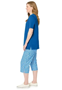 Woman Within Plus 2-Piece Tunic Capri Set