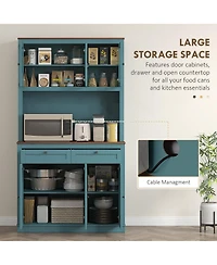 Slickblue Kitchen Storage Cabinet with Easy Access Shelves for Organized Kitchen Storage
