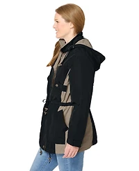 Woman Within Women's Plus Colorblocked Taslon Anorak