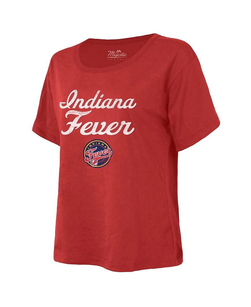 Majestic Women's Red Indiana Fever The Edge Premium Boxy T-Shirt