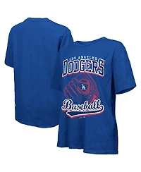 Majestic Women's Royal Los Angeles Dodgers Oversized First Base T-Shirt