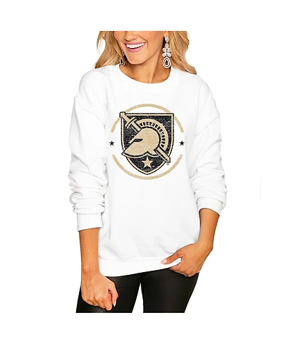 Gameday Couture Women's White Army Black Knights End Zone Pullover Sweatshirt