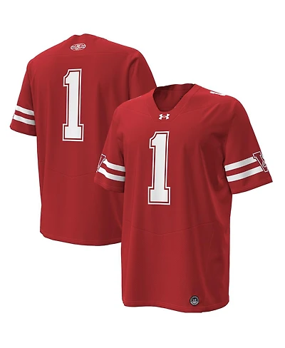 Under Armour Men's 1 Red Wisconsin Badgers 1980 Throwback Home Replica Game Jersey