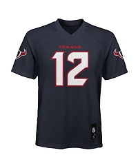Outerstuff Big Boys and Girls Nico Collins Navy Houston Texans Replica Player Jersey