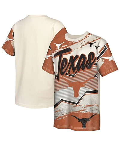 Outerstuff Big Boys and Girls Cream Texas Longhorns Make Noise T-Shirt