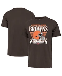 '47 Brand Men's Brown Cleveland Browns Stripe Splash Franklin Throwback T-Shirt