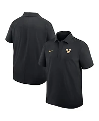 Nike Men's Black Vanderbilt Commodores Woven Dri-fit Polo Shirt